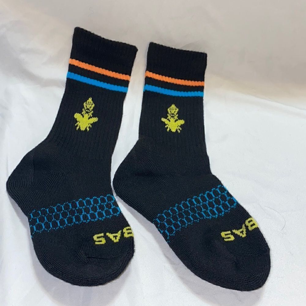 BOMBAS Black Calf Sock- Youth XS